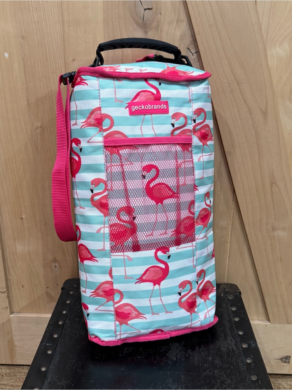 Geckobrands Flamingo Cooler Bag Compartment Tote Cooler Bag Pink